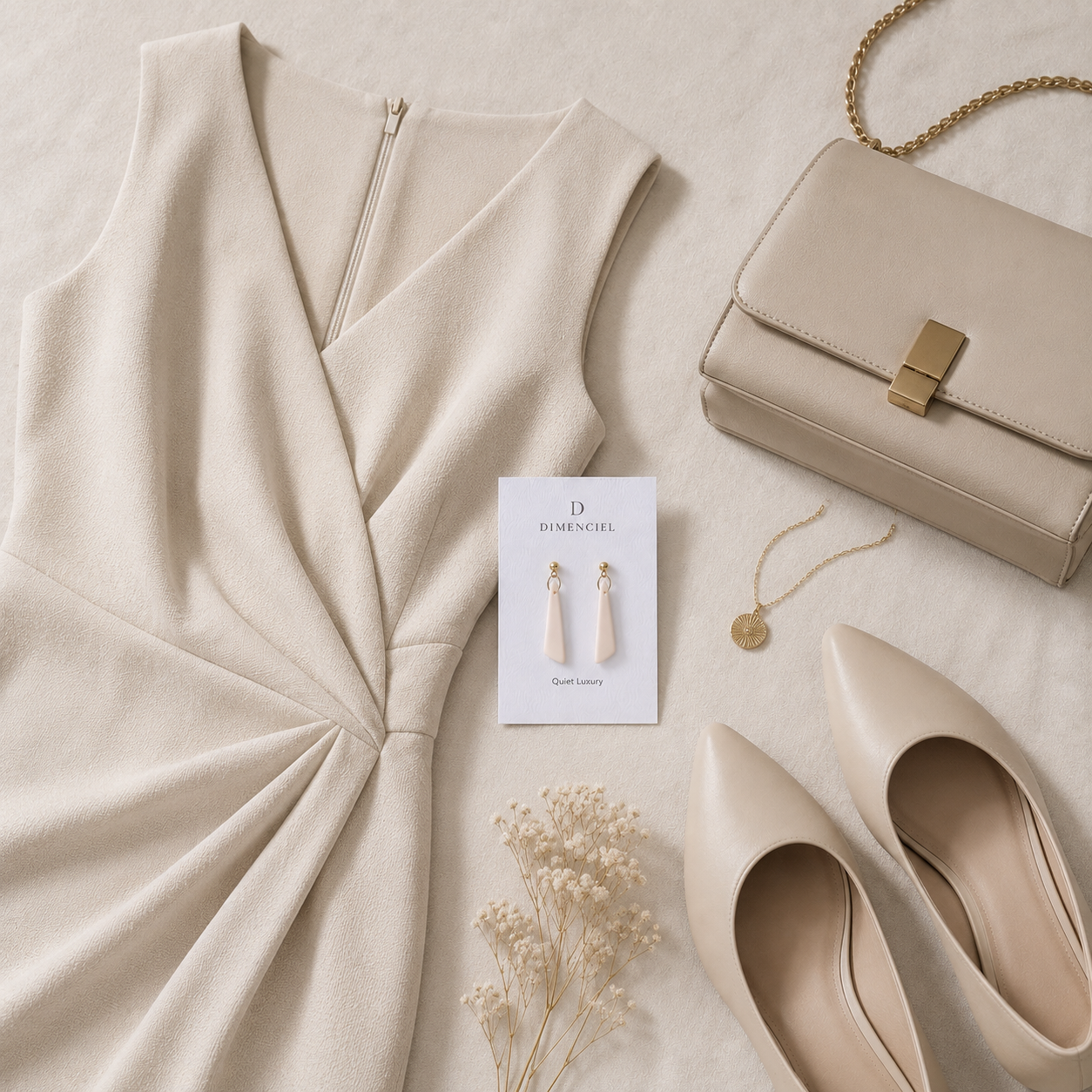The Orb & Taper Edit in Quiet Luxury | Bundle — Circle Studs Set & Drop Earrings