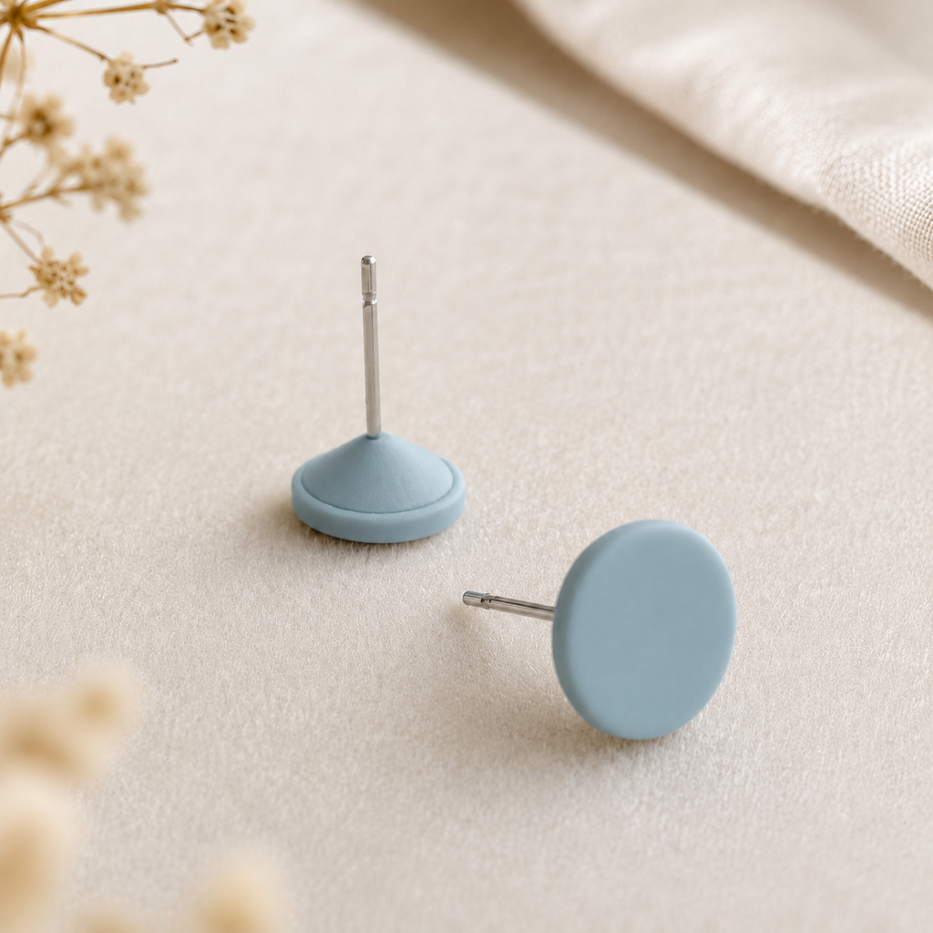 The Micro Orb Trio in Coastal Blues | Circle Studs Set