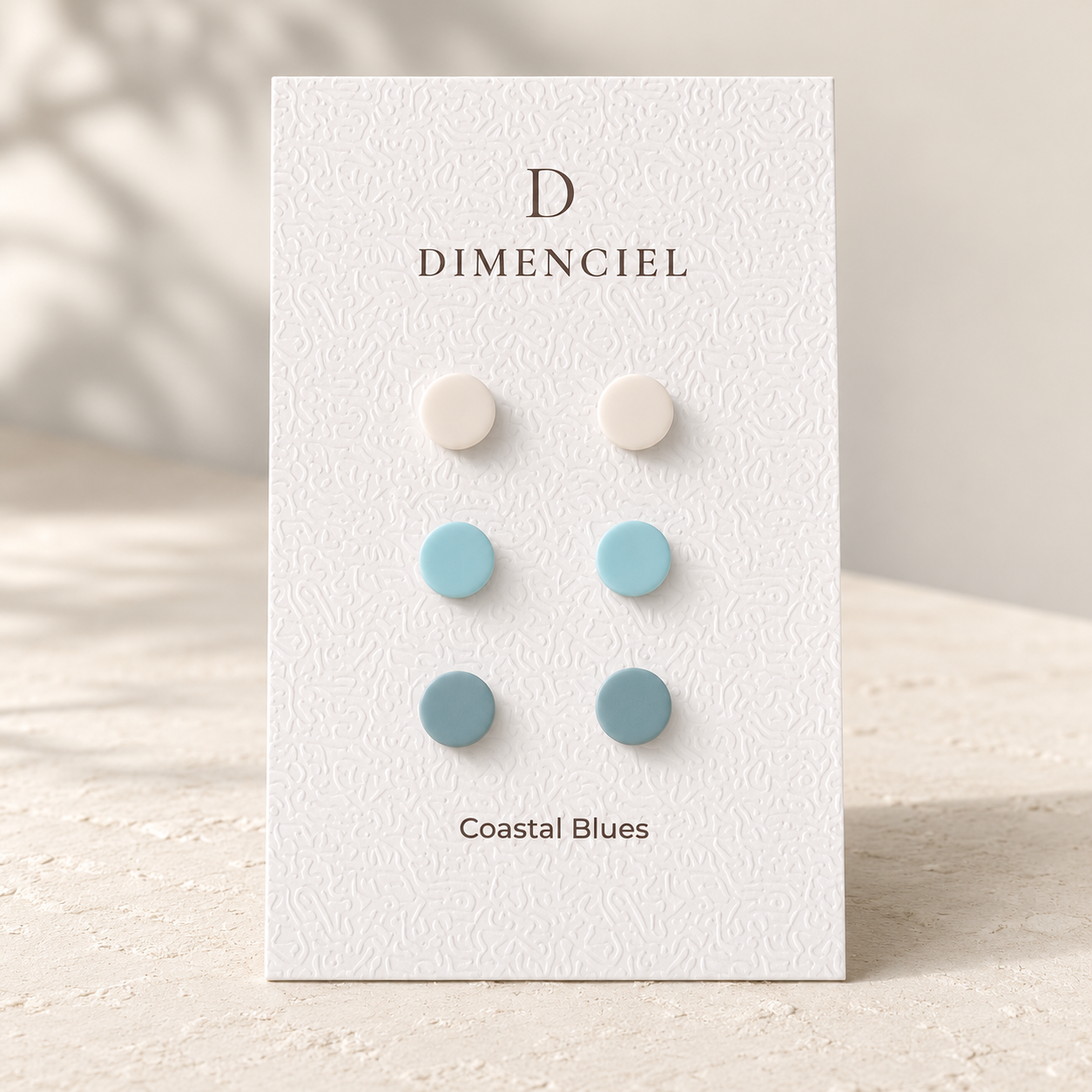 The Micro Orb Trio in Coastal Blues | Circle Studs Set