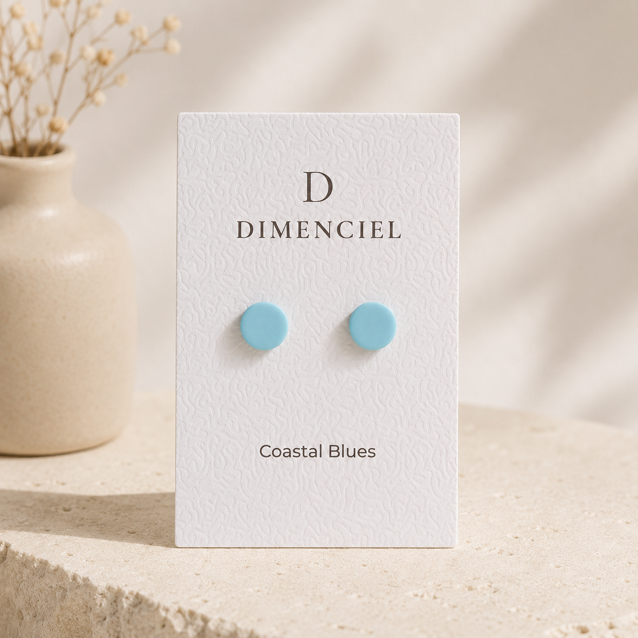 The Micro Orb Trio in Coastal Blues | Circle Studs Set