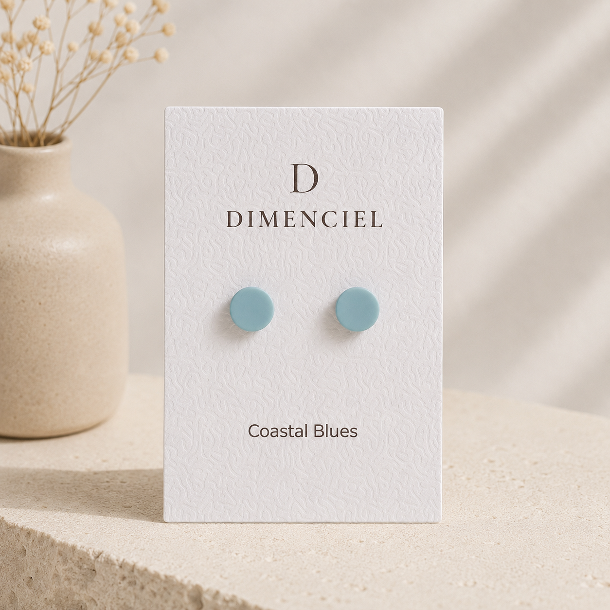 The Micro Orb Trio in Coastal Blues | Circle Studs Set