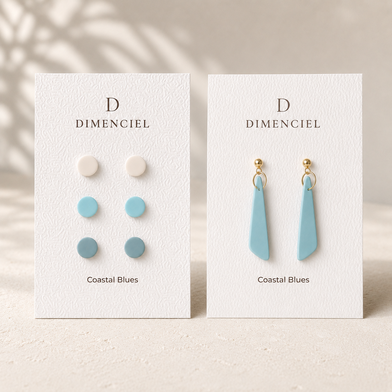 The Orb & Taper Edit in Coastal Blues | Bundle — Circle Studs Set & Drop Earrings