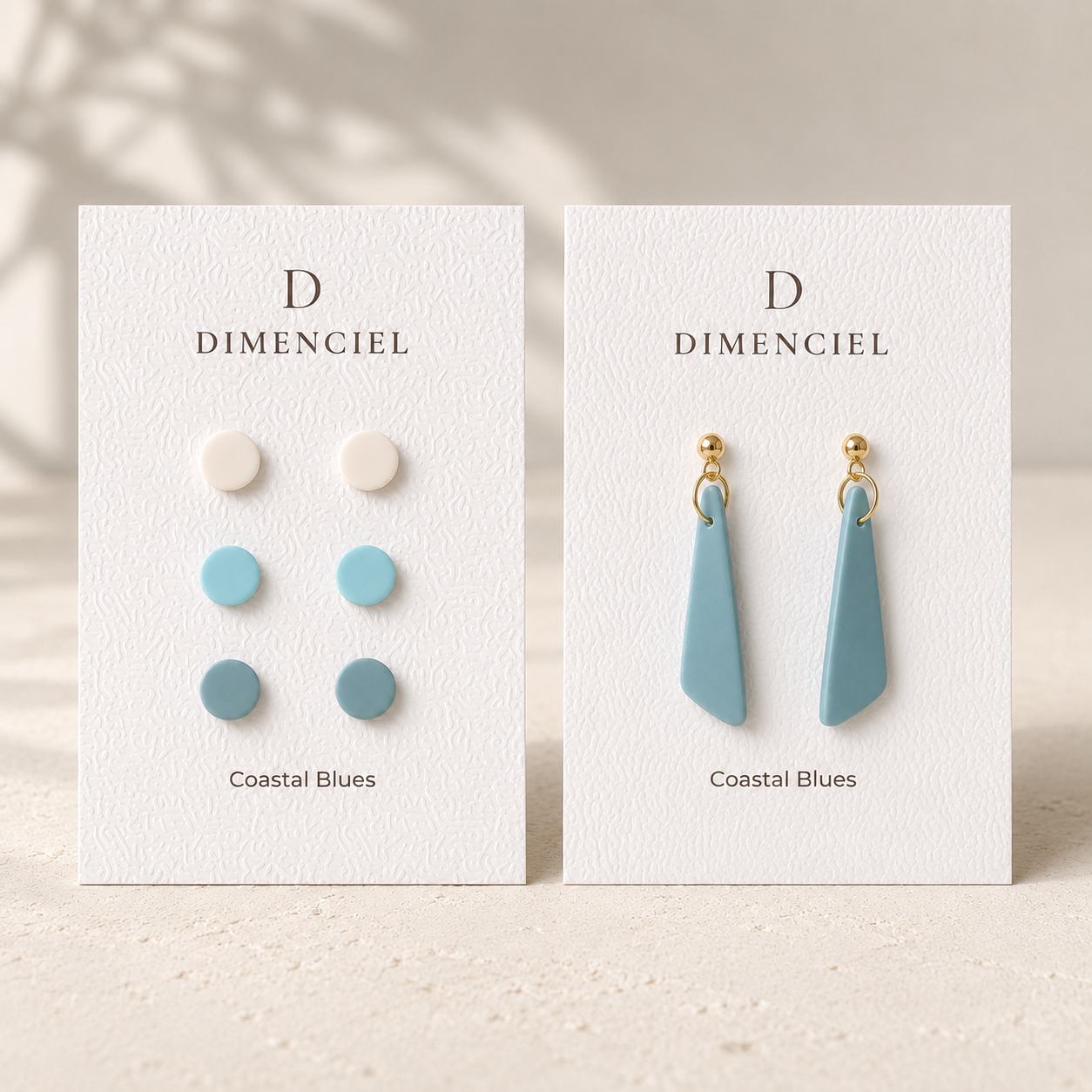 The Orb & Taper Edit in Coastal Blues | Bundle — Circle Studs Set & Drop Earrings