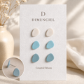 The Micro Pebble Trio in Coastal Blues | Pebble Stud Set