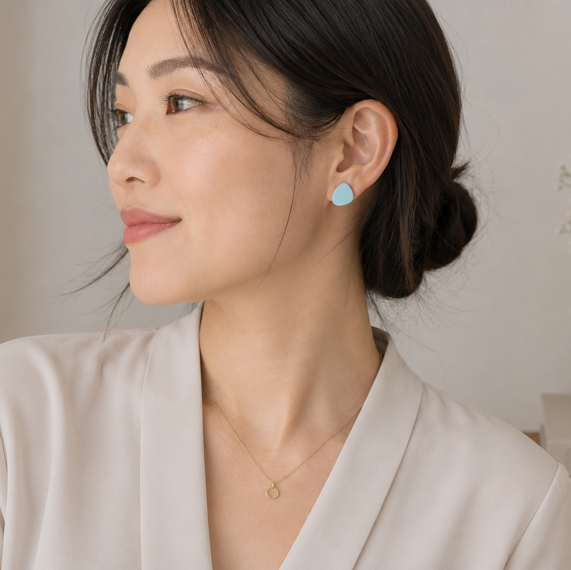 The Micro Pebble Trio in Coastal Blues | Pebble Stud Set