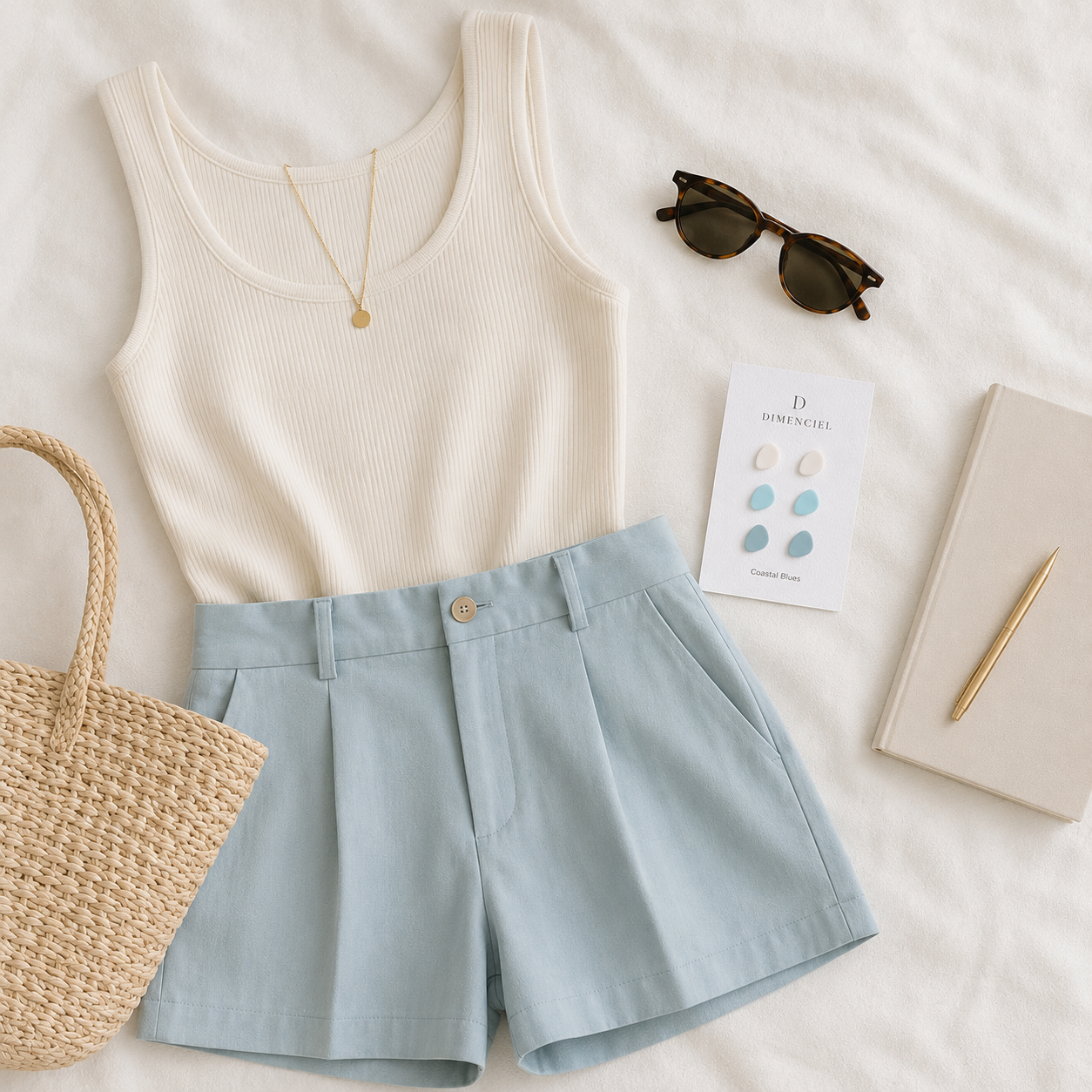 The Micro Pebble Trio in Coastal Blues | Pebble Stud Set