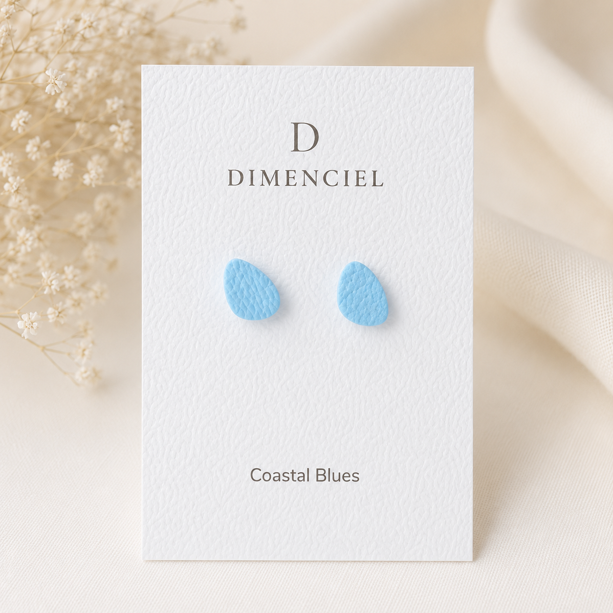 Coastal Blues Pebble Ear Studs Set