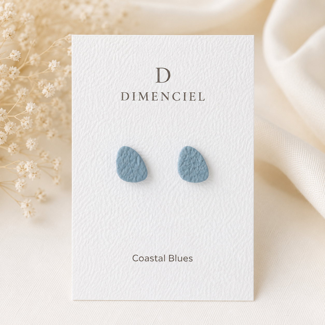 Coastal Blues Pebble Ear Studs Set