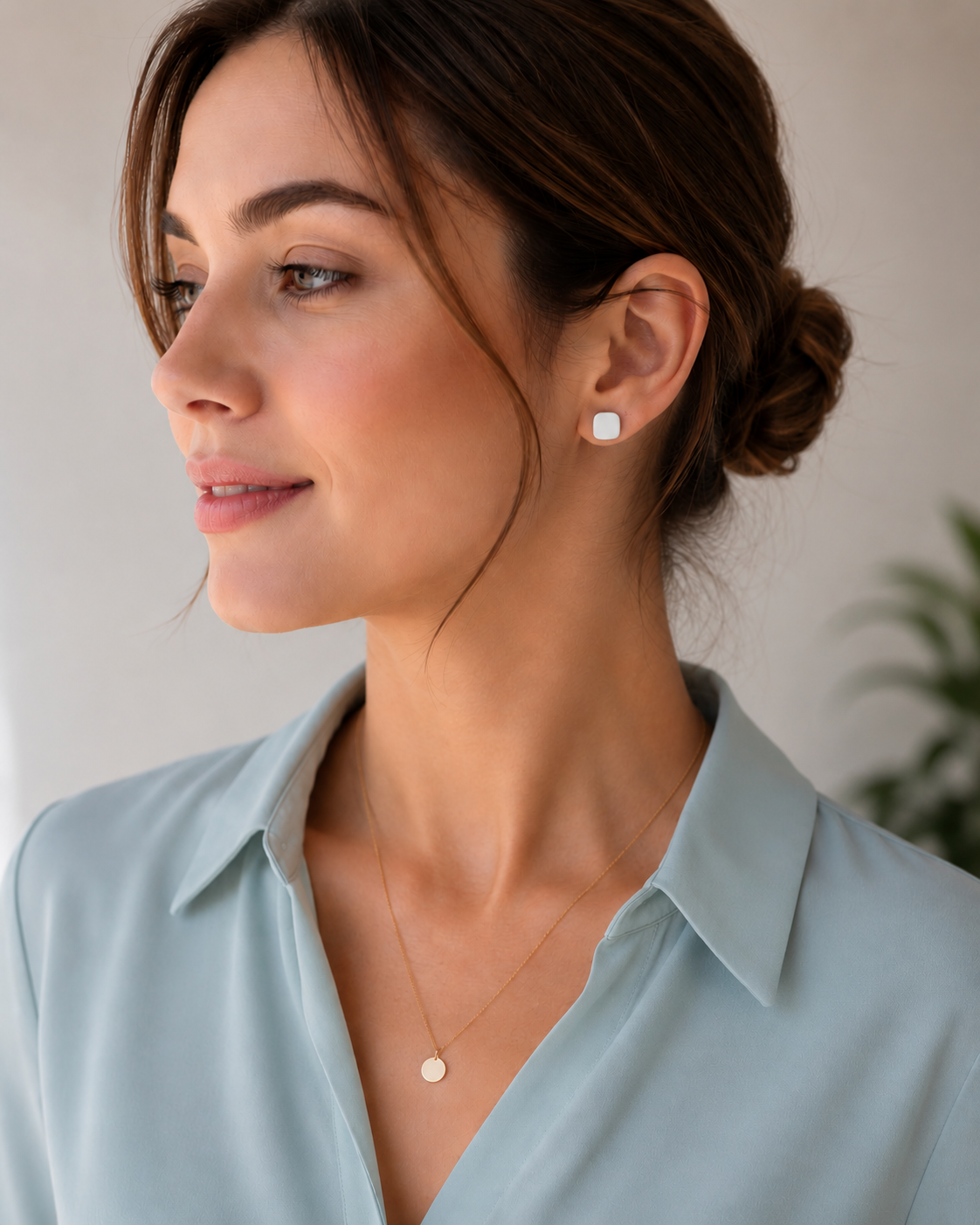 The Micro Cube Trio in Coastal Blues | Square Ear Studs Set