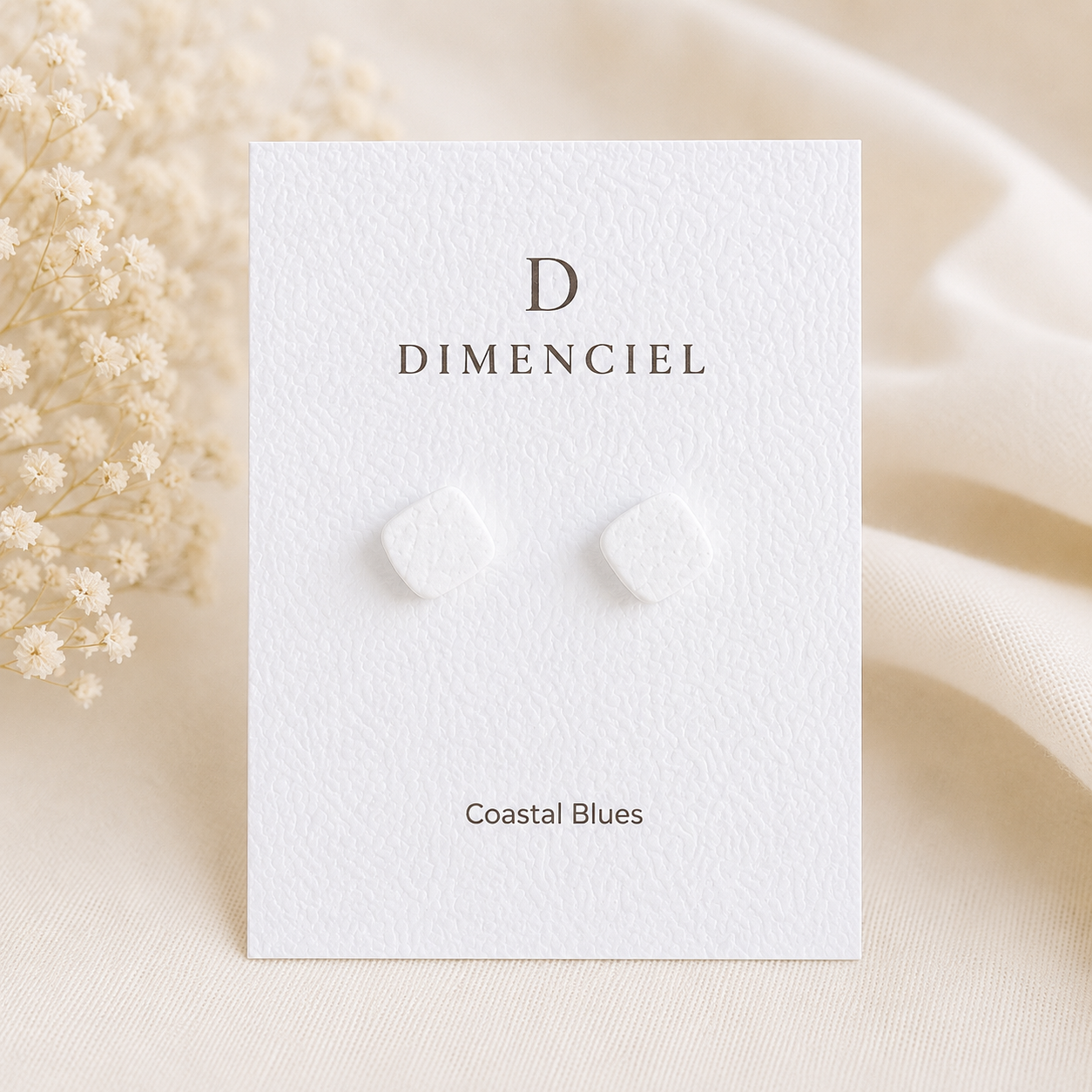 Coastal Blues Square Ear Studs Set