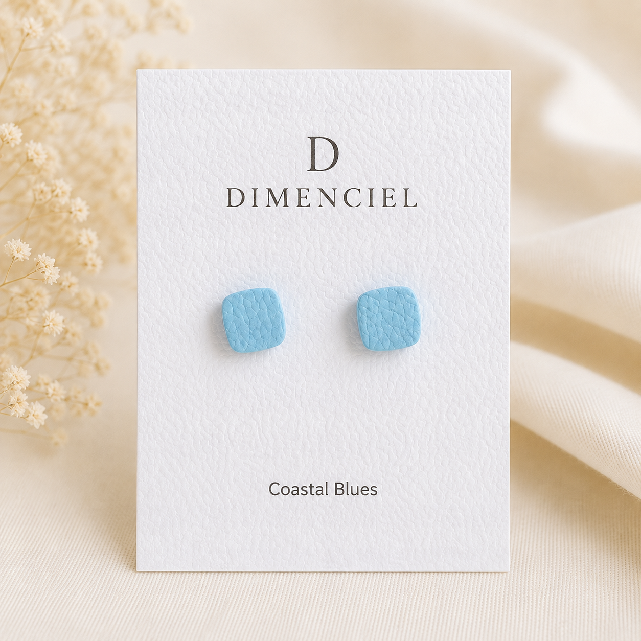 Coastal Blues Square Ear Studs Set
