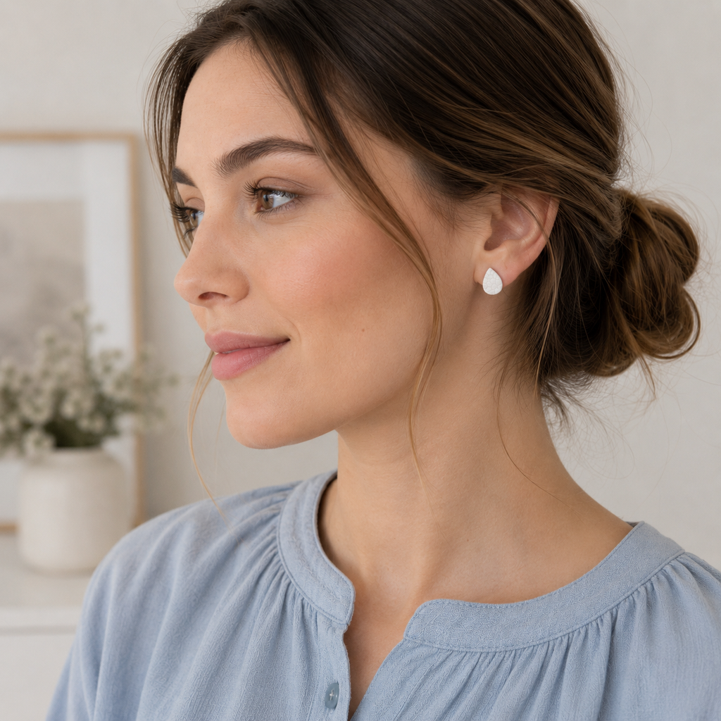 Coastal Blues Teardrop Ear Studs Set
