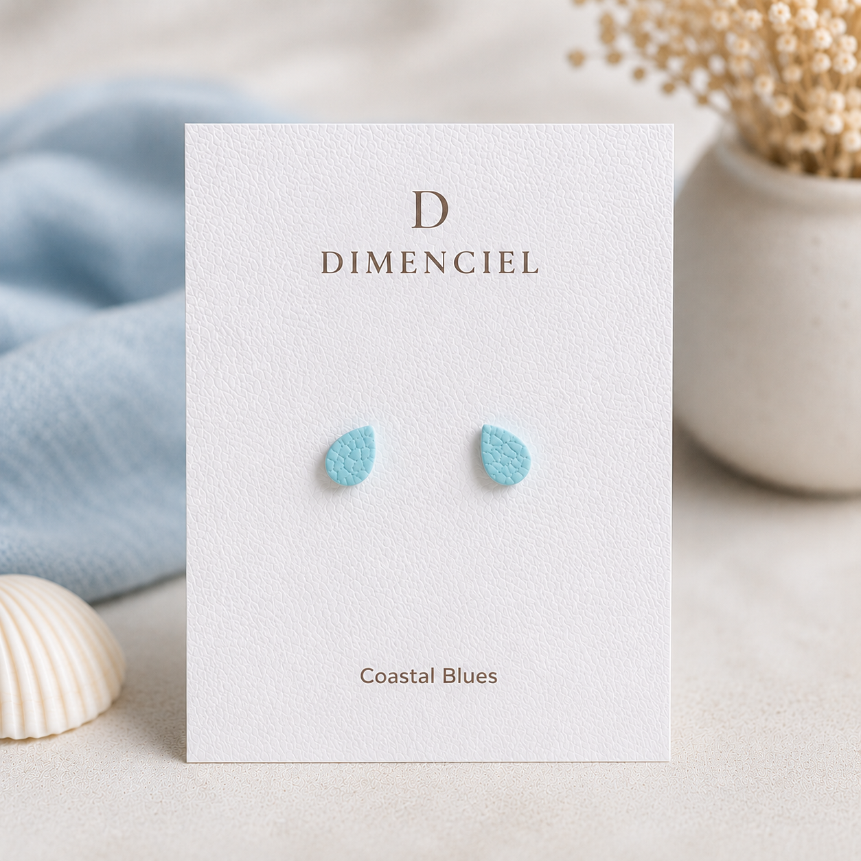 Coastal Blues Teardrop Ear Studs Set