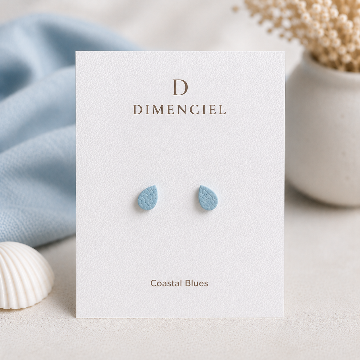 Coastal Blues Teardrop Ear Studs Set