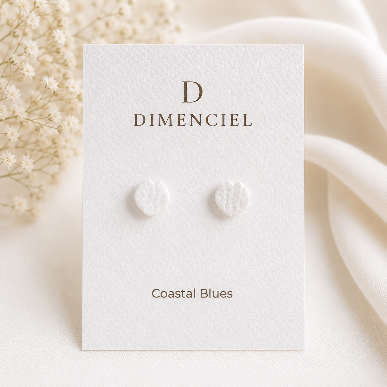 Coastal Blues Cherry Blossom Petal Studs Set