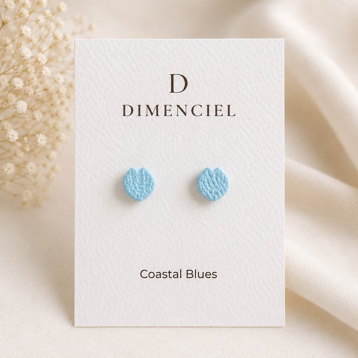 Coastal Blues Cherry Blossom Petal Studs Set