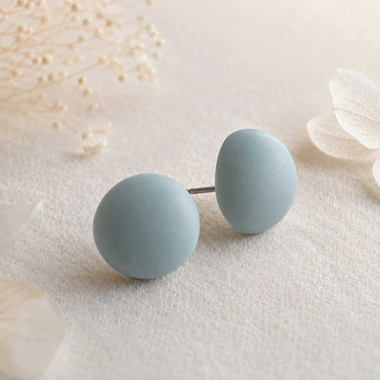 The Micro Dome Trio in Coastal Blues | Half Sphere Ear Studs Set
