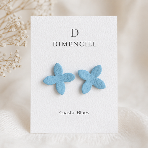 Coastal Blues Lilac Ear Studs Set
