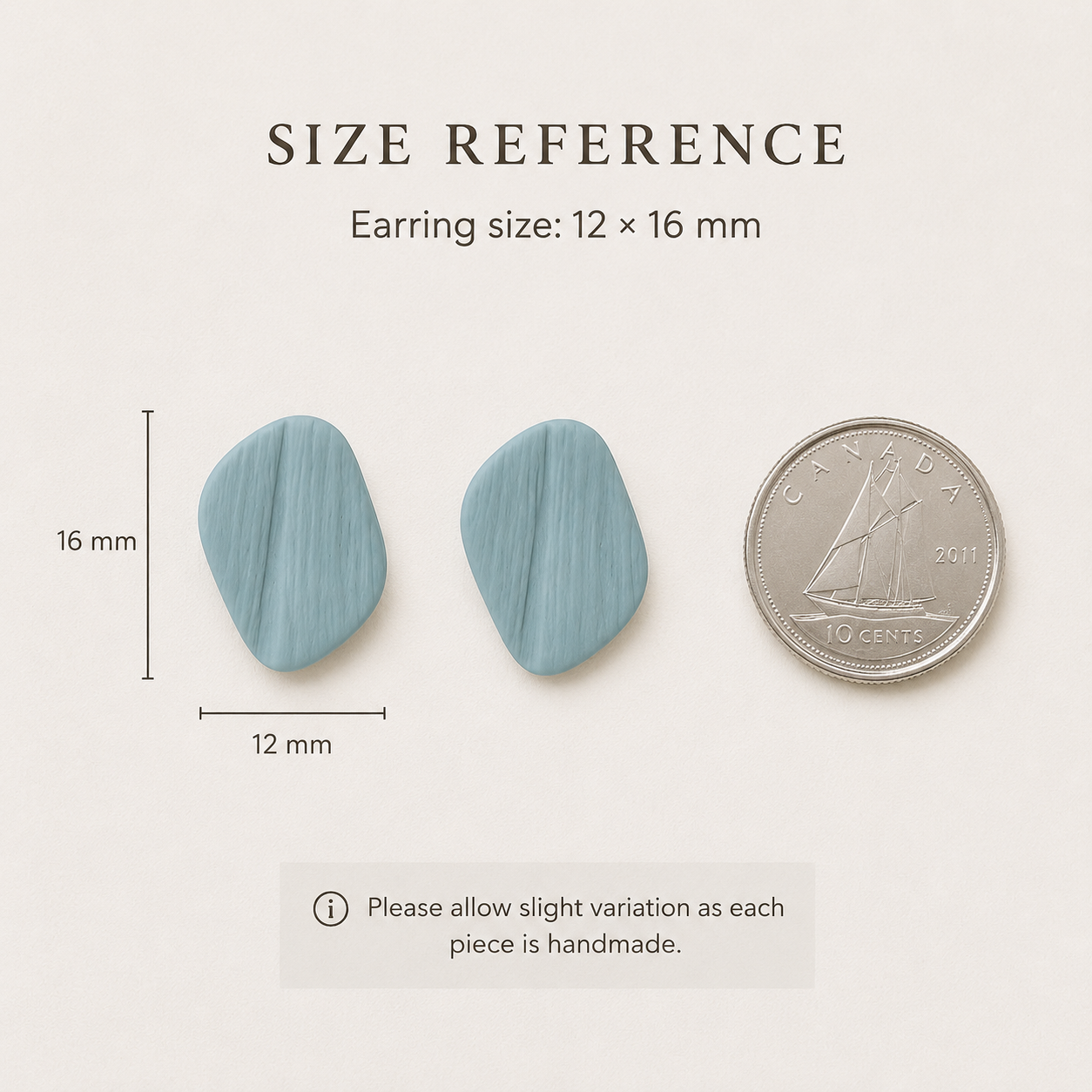 The Organic Pebble in Coastal Blues | Pebble Ear Studs