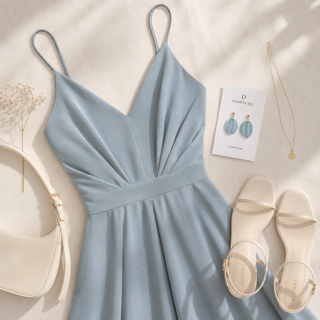 The Callista Drop in Coastal Blues | Petal Drop Earrings