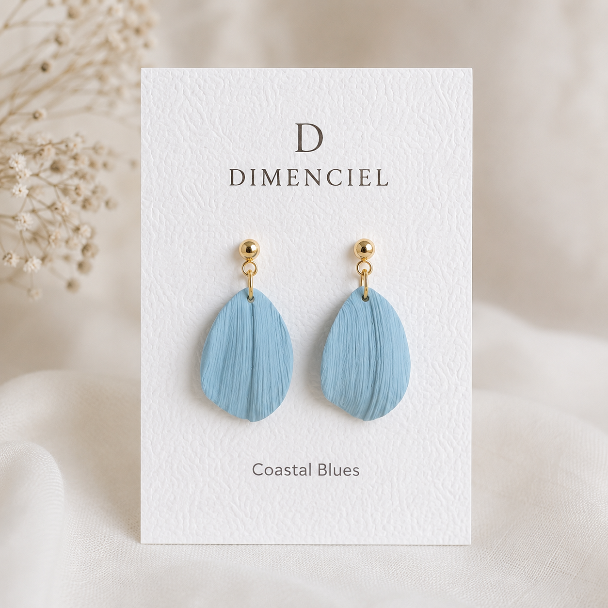 Coastal Blues Petal Drop Earrings