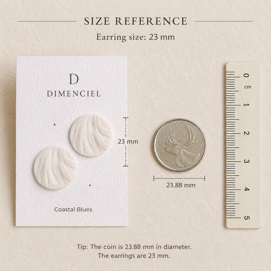 The Swirl Orb in Coastal Blues | Circle Ear Studs