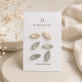 Botanical Sage Leaf Ear Studs Set