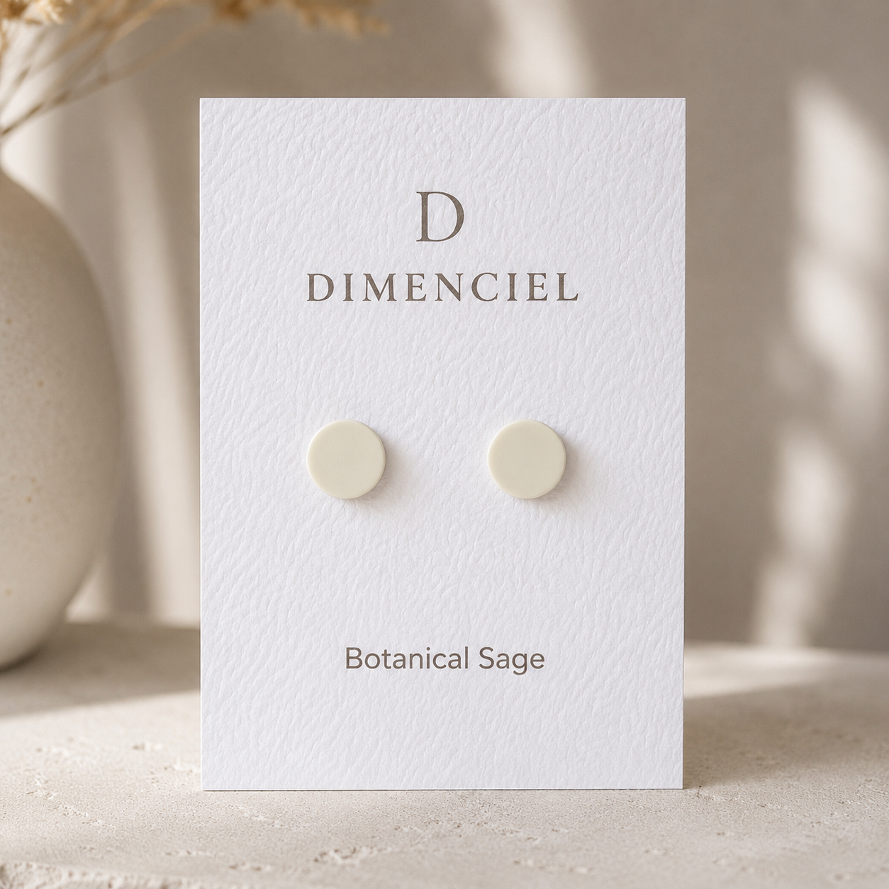 The Micro Orb Trio in Botanical Sage | Circle Studs Set
