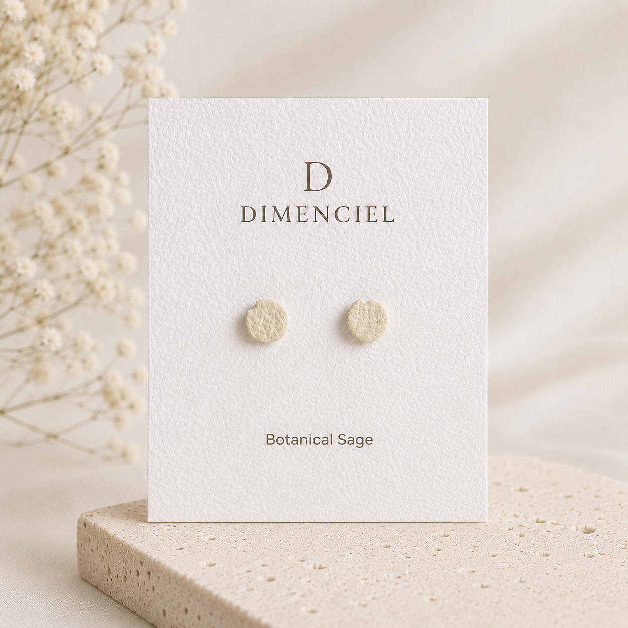 Botanical Sage Cherry Blossom Petal Studs Set