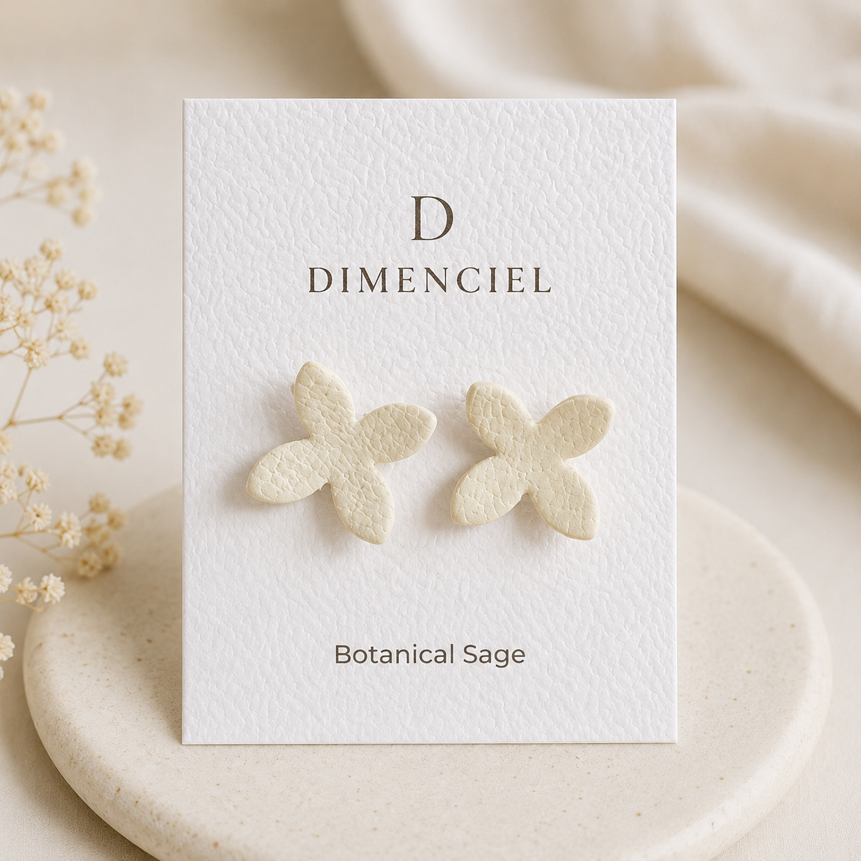 Botanical Sage Lilac Ear Studs Set