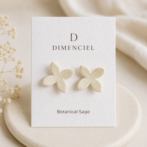 Botanical Sage Lilac Ear Studs Set