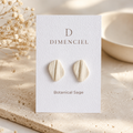 The Organic Pebble in Botanical Sage | Pebble Ear Studs