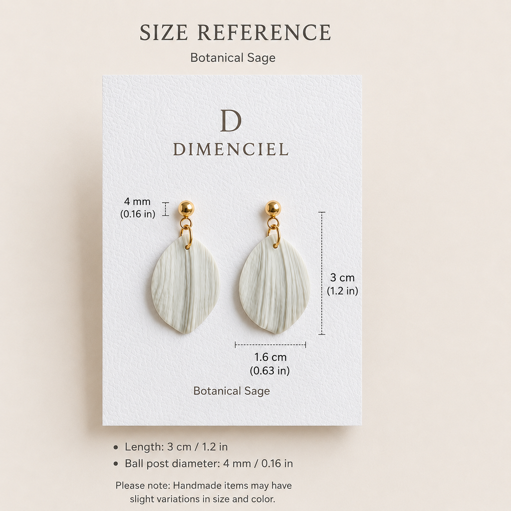 The Callista Drop in Botanical Sage | Petal Drop Earrings