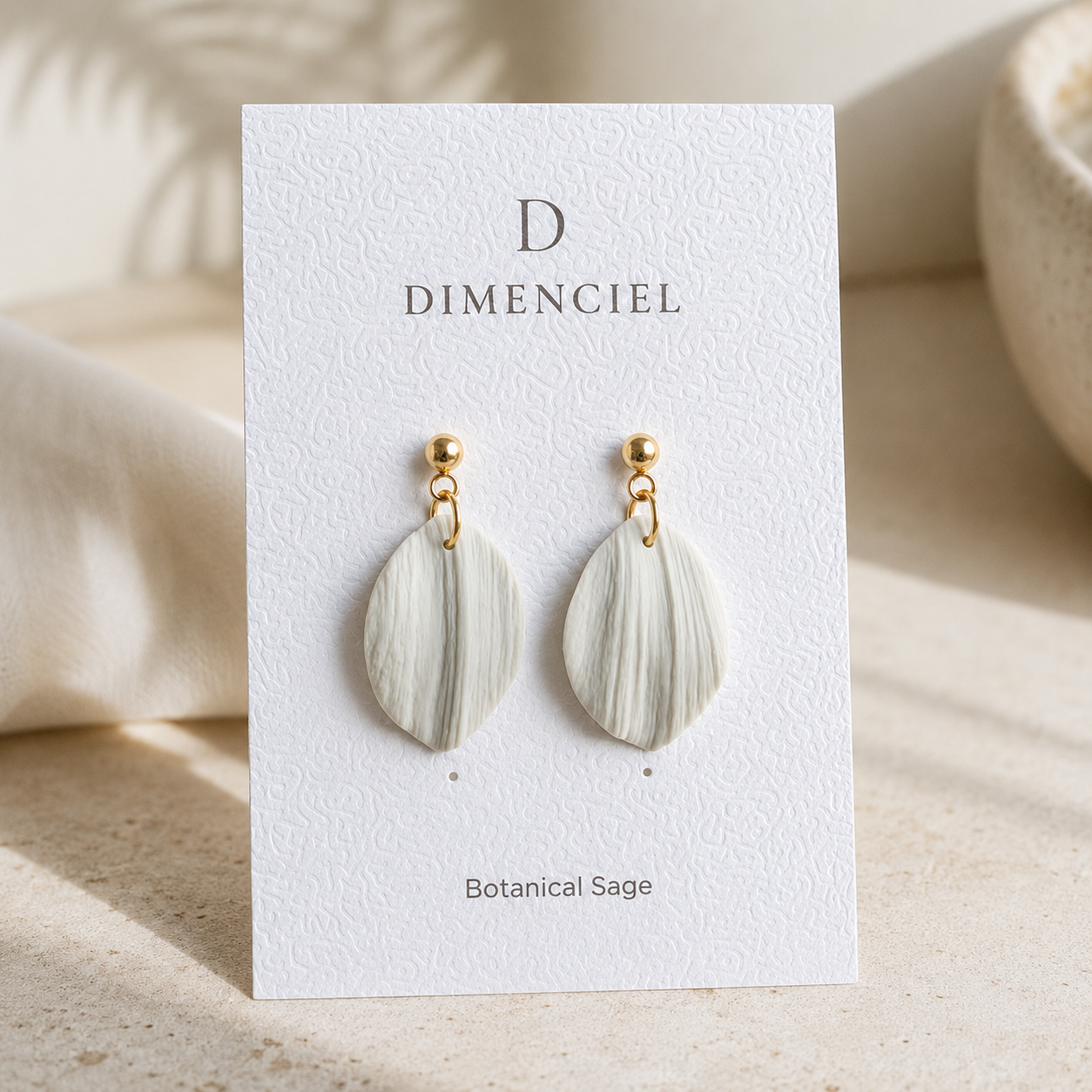 The Callista Drop in Botanical Sage | Petal Drop Earrings