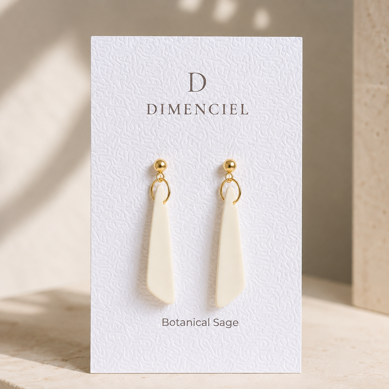 The Tapered Drop in Botanical Sage | Drop Earrings
