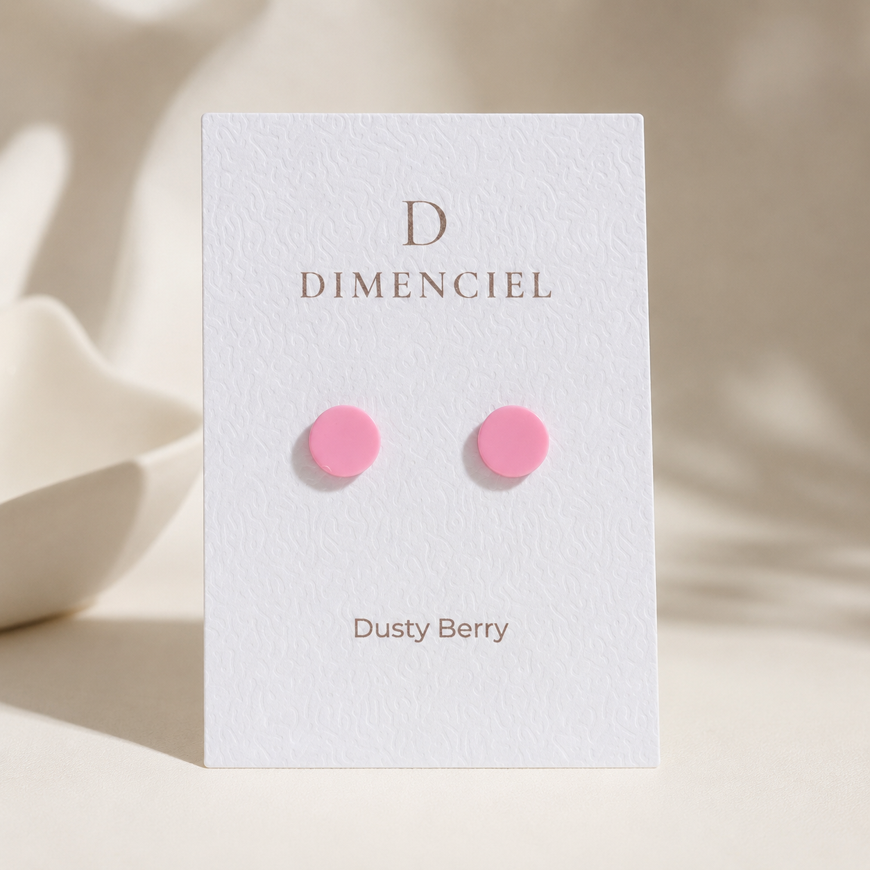 The Micro Orb Trio in Dusty Berry | Circle Ear Studs Set