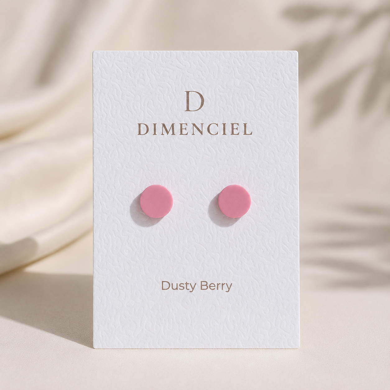 The Micro Orb Trio in Dusty Berry | Circle Ear Studs Set