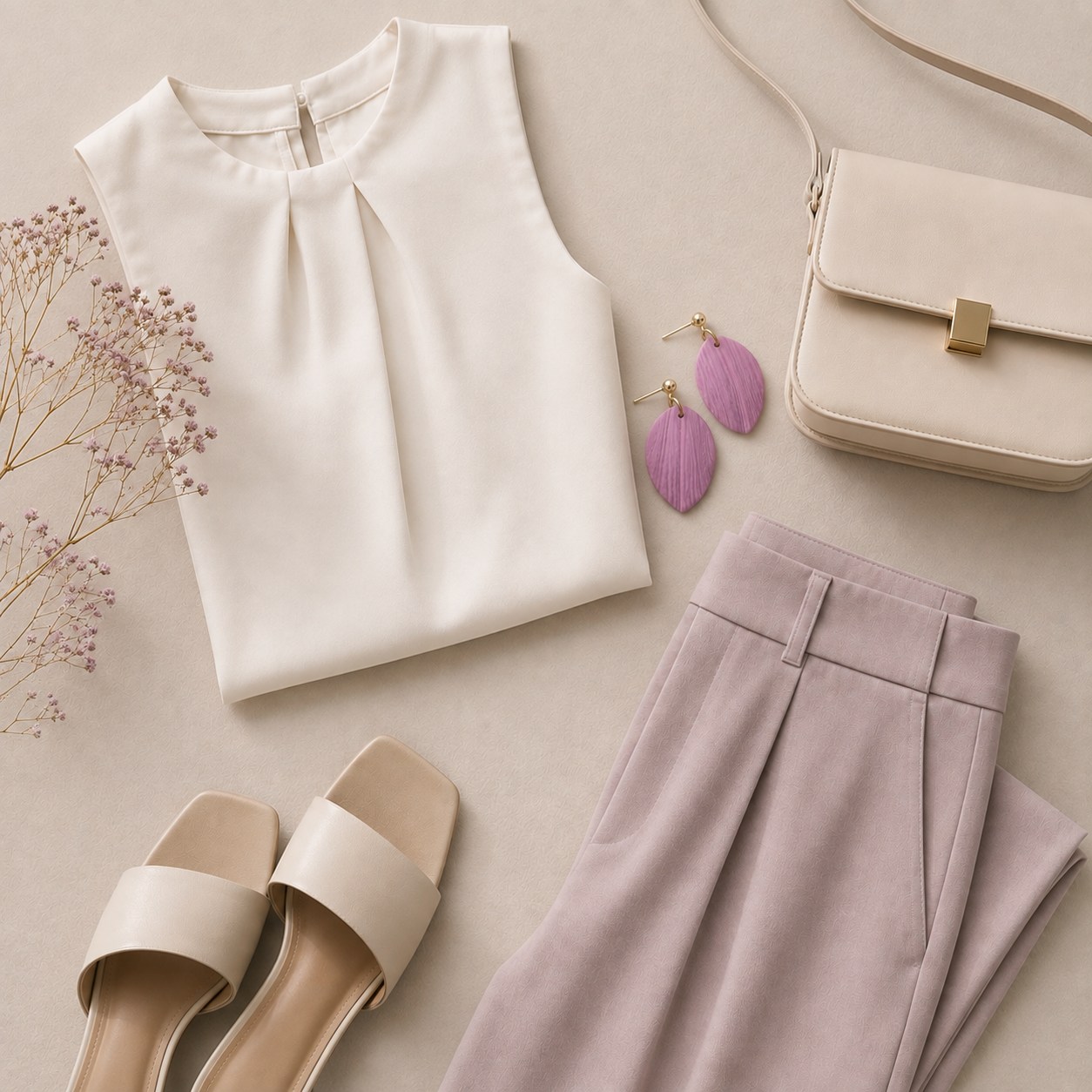 The Callista Drop in Dusty Berry | Petal Drop Earrings