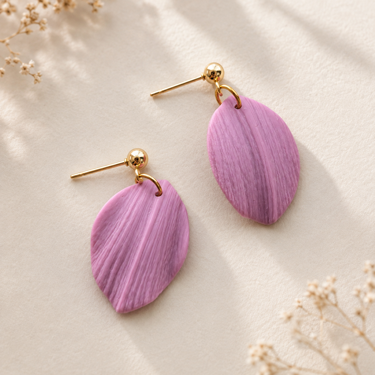 The Callista Drop in Dusty Berry | Petal Drop Earrings