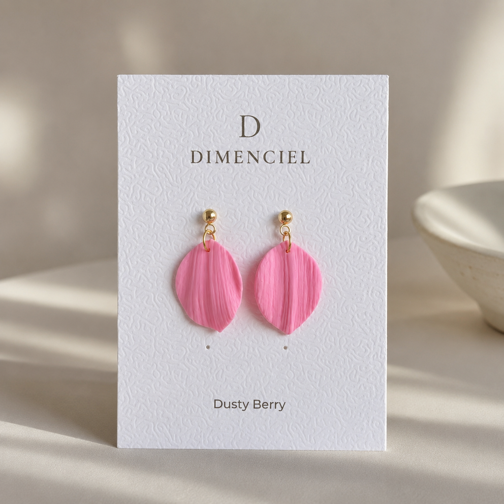 The Callista Drop in Dusty Berry | Petal Drop Earrings
