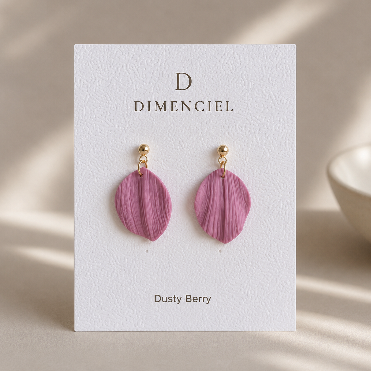 The Callista Drop in Dusty Berry | Petal Drop Earrings