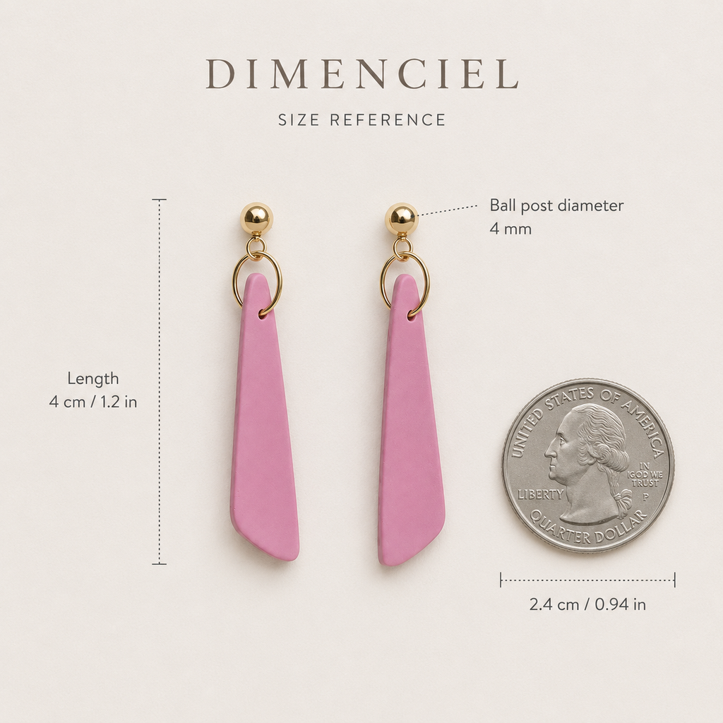 The Tapered Drop in Dusty Berry | Drop Earrings