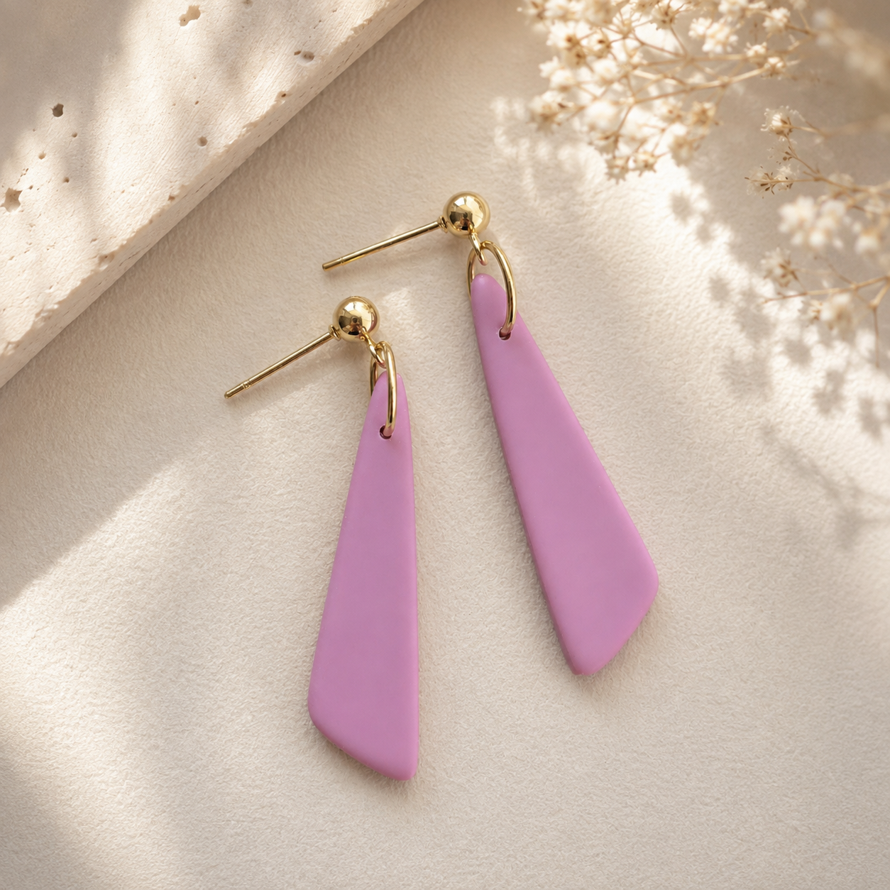 The Tapered Drop in Dusty Berry | Drop Earrings