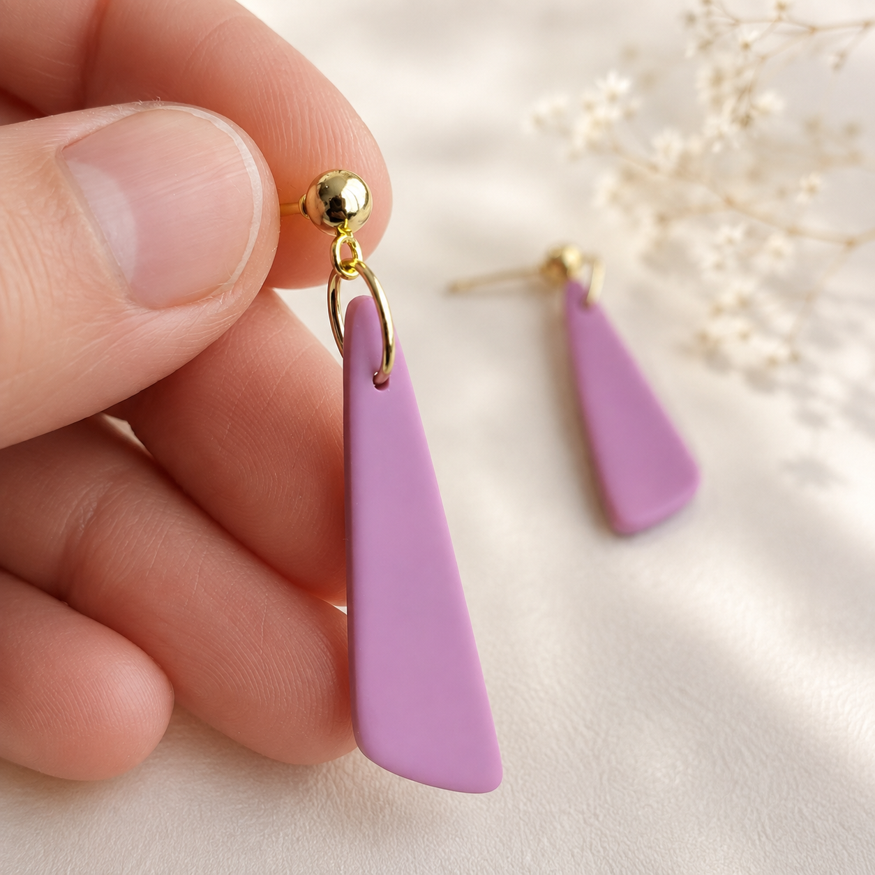 The Tapered Drop in Dusty Berry | Drop Earrings