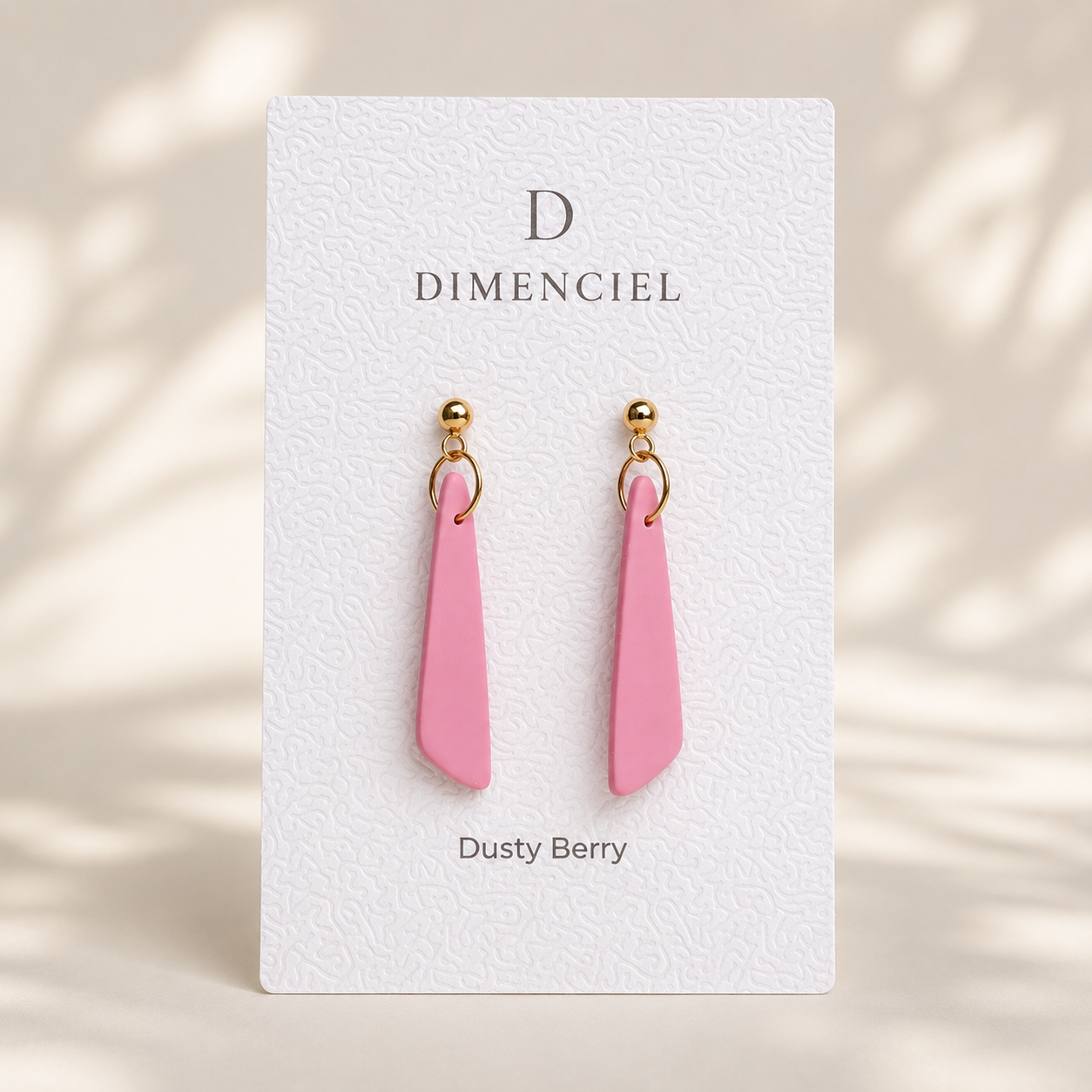 The Tapered Drop in Dusty Berry | Drop Earrings
