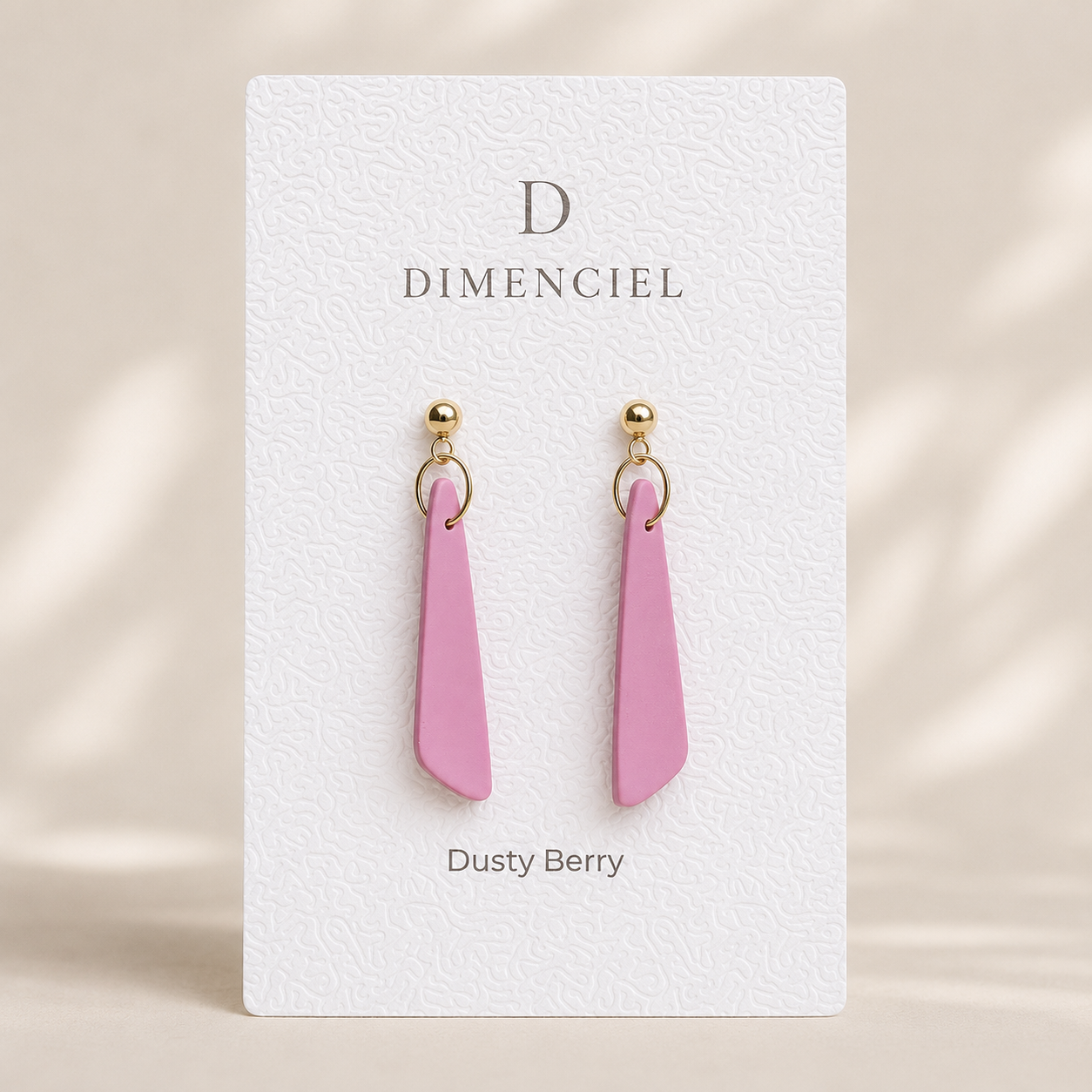 The Tapered Drop in Dusty Berry | Drop Earrings
