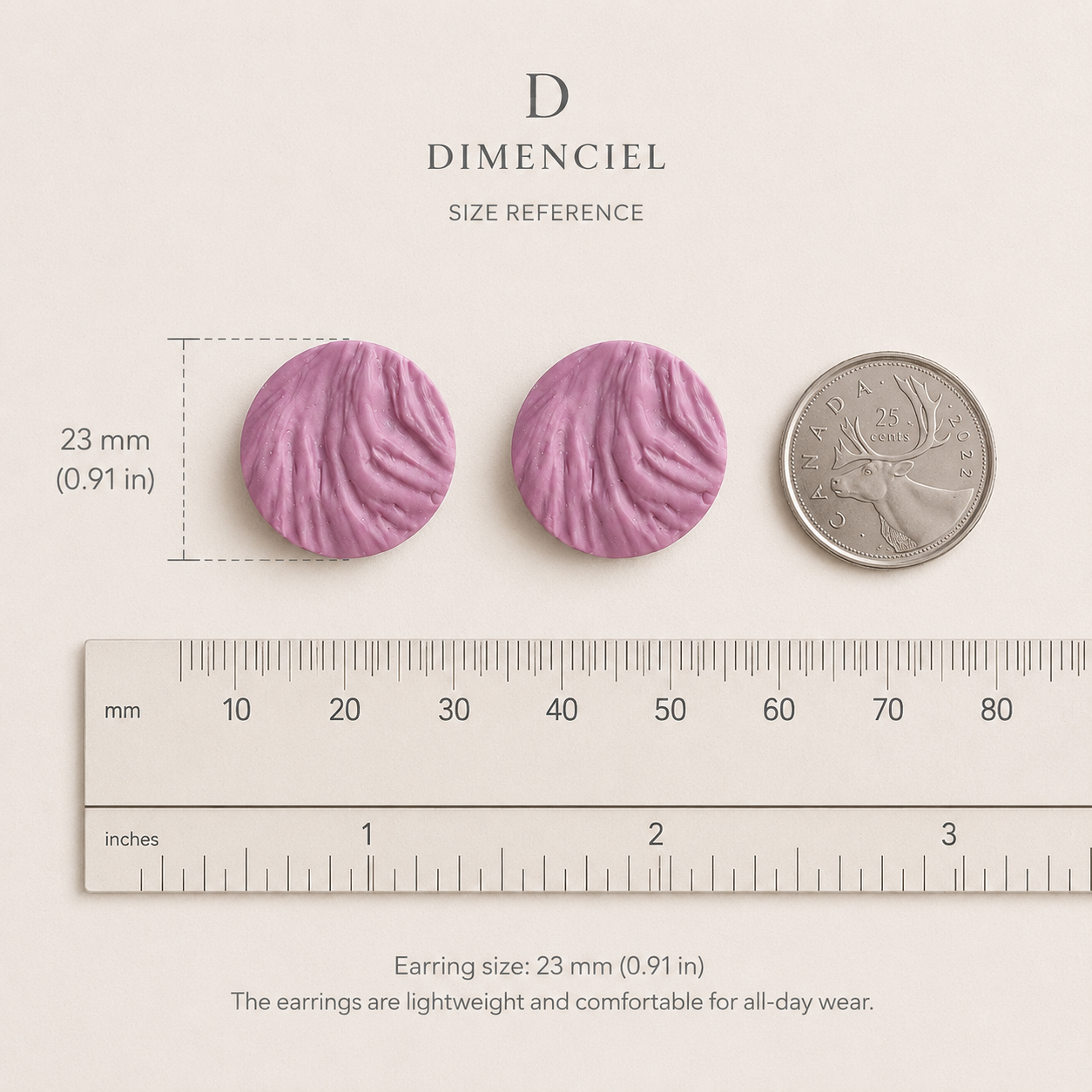 The Swirl Orb in Dusty Berry | Circle Ear Studs