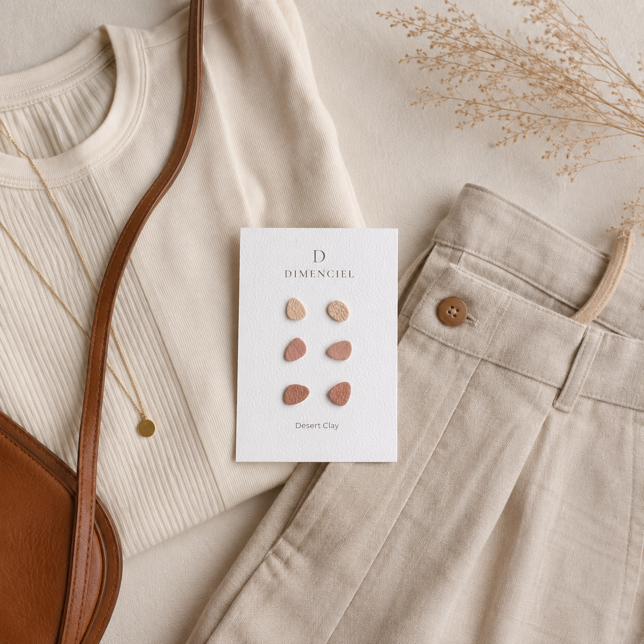 Desert Clay Pebble Stud Set
