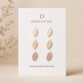 Scandinavian Neutrals Leaf Stud Set