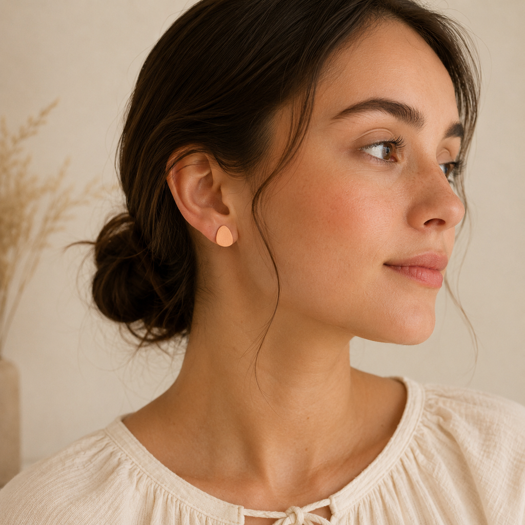 Soft Sunset Pebble Stud Set